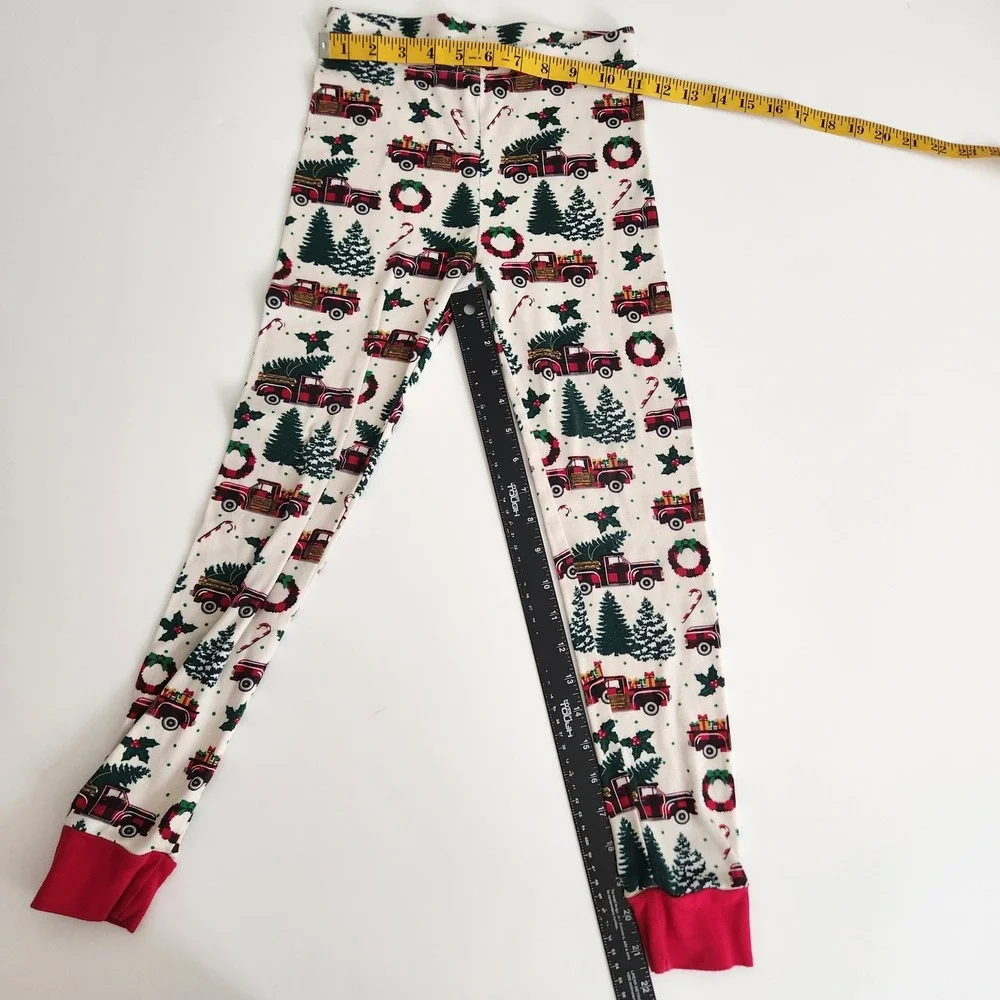 Boys Girls kids Christmas Truck Cotton Pajama Set Red Green White Size 10‎